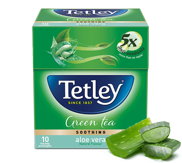 Green Tea With Aloe Vera For Health Great Taste Tetley India